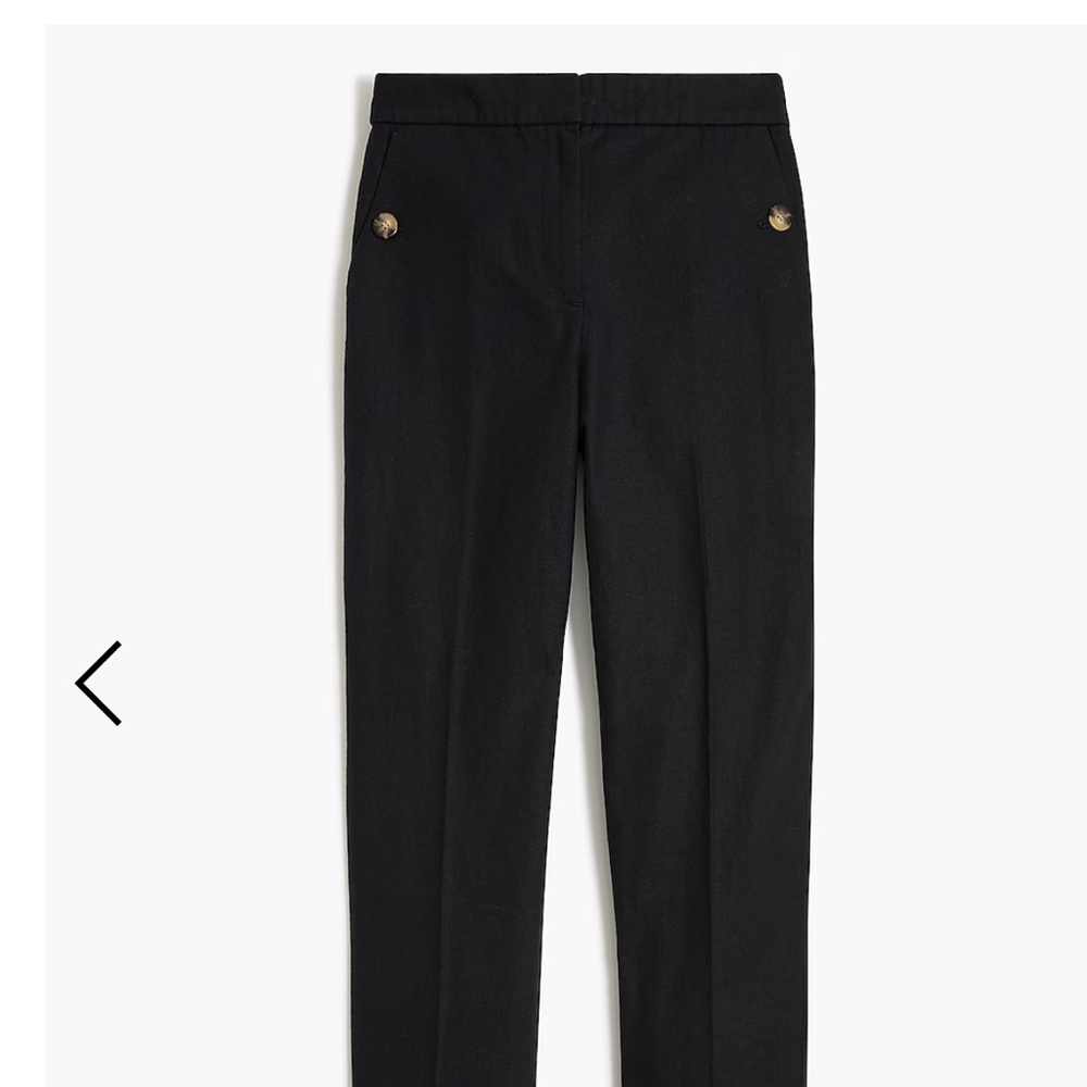 J. Crew Black Linen Blend Sailor Pants size 12